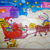 Рисунок "Новогоднее настроение" на конкурс "Конкурс рисунка "Новогоднее Настроение 2017""