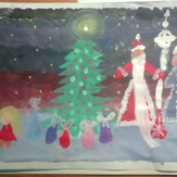 Рисунок "Новогодняя сказка" на конкурс "Конкурс рисунка "Новогоднее Настроение 2017""