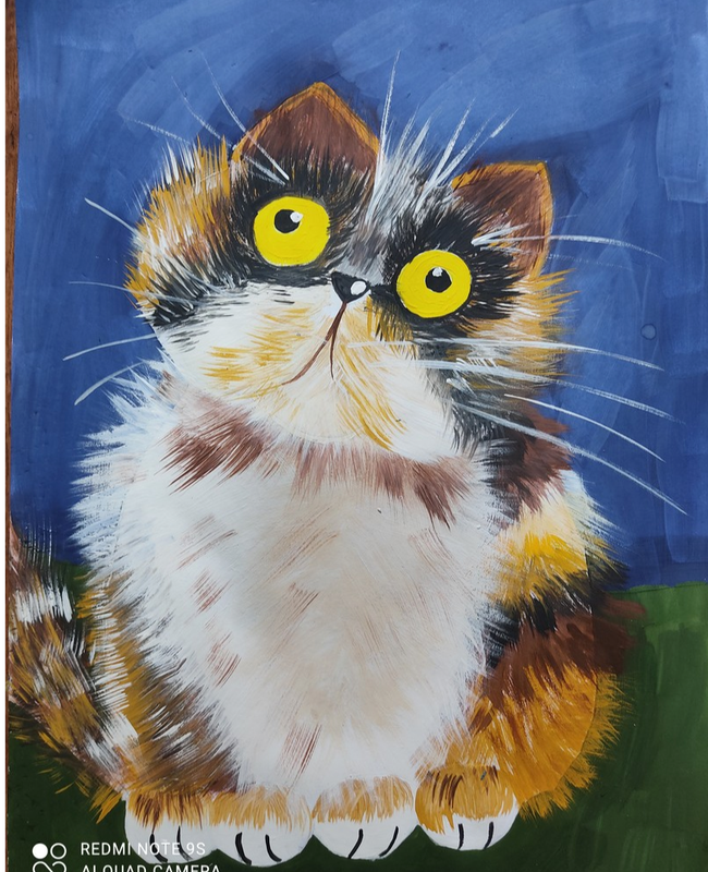 Детский рисунок - Котик