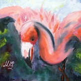 Рисунок "Фламинго" на конкурс "Конкурс творческого рисунка “Свободная тема-2019”"