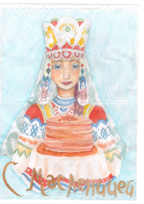 Детский рисунок - Масленица