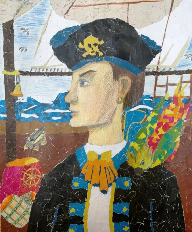Детский рисунок - Морские волки