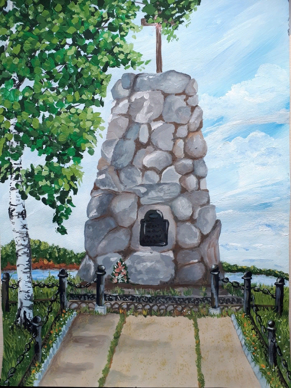 Детский рисунок - памятник Первооткрывателям