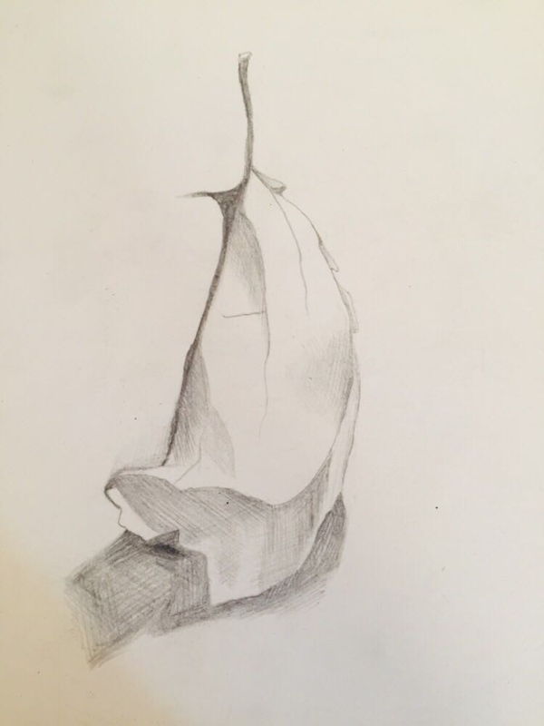 Детский рисунок - листик
