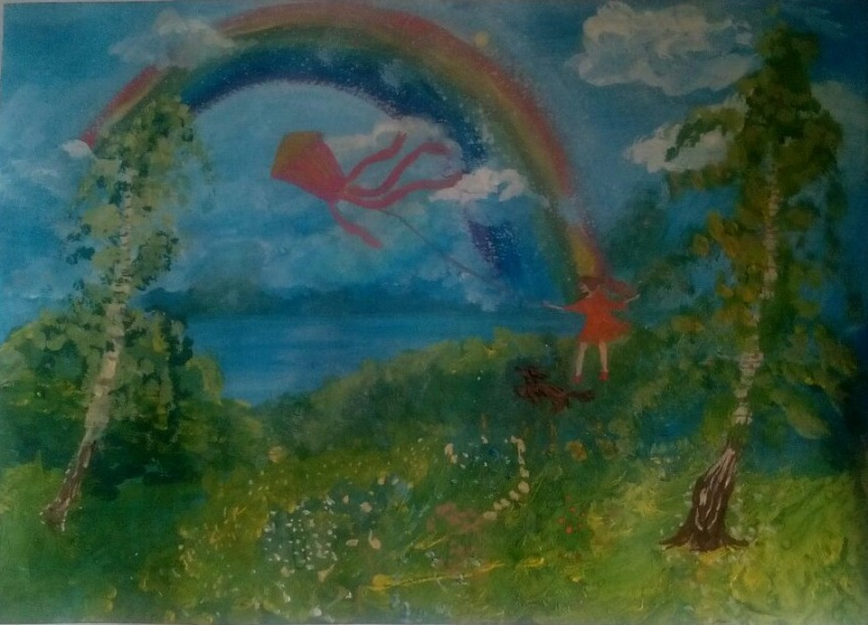 Детский рисунок - Мое яркое лето
