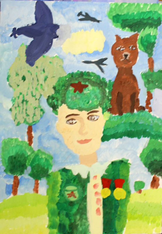 Детский рисунок - Пограничник