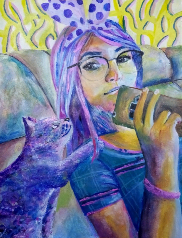 Детский рисунок - Автопортрет