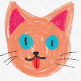 Рисунок "Кот высунул язык"