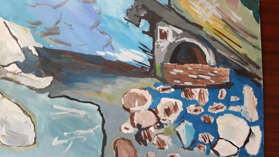 Детский рисунок - Грот Шаляпина Новый Свет