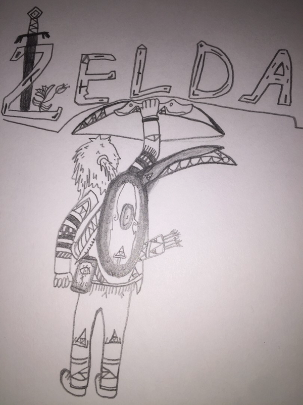 Детский рисунок - Zelda