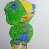 Рисунок "leon" на конкурс "Конкурс рисунка по игре Brawl Stars - “Биби и Беа: Герой или злодей?”"
