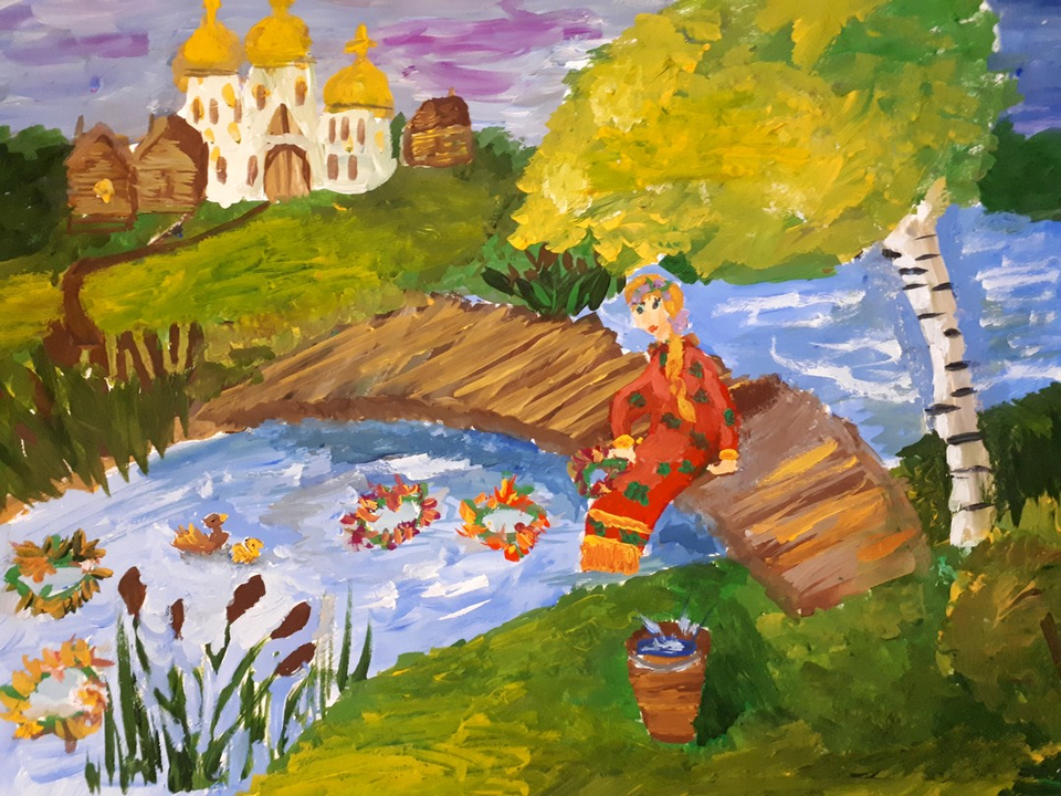 Детский рисунок - Троица