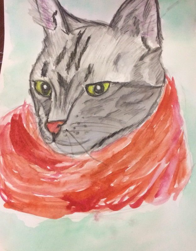 Детский рисунок - Мой кот