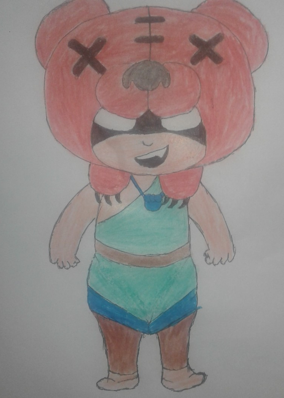 Детский рисунок - Нита из Brawl Stars