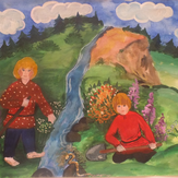 Рисунок "Голубая змейка" на конкурс "Конкурс детского рисунка "В гостях у сказки""