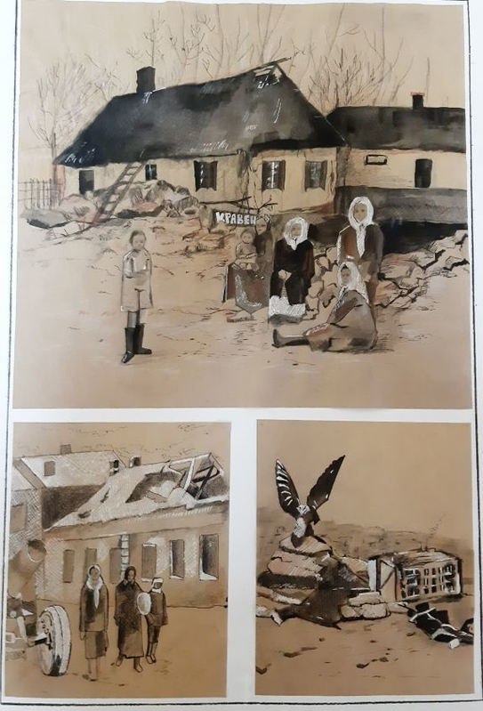 Детский рисунок - Ставрополье 1942 года
