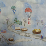 Рисунок "Новогодний десант" на конкурс "Конкурс творческого рисунка “Свободная тема-2019”"