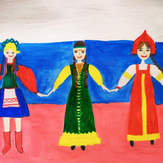 Рисунок "Народов много - дружба одна" на конкурс "Конкурс творческого рисунка “Свободная тема-2019”"