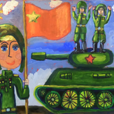 Рисунок "Танкисты" на конкурс "Конкурс детского рисунка “День Победы - 2018”"