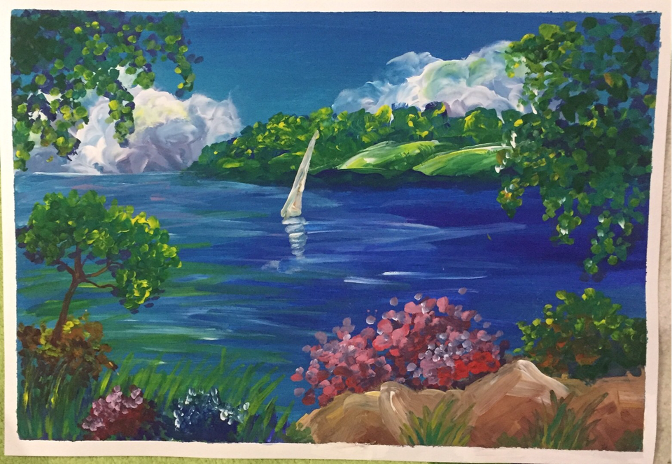 Детский рисунок - Море