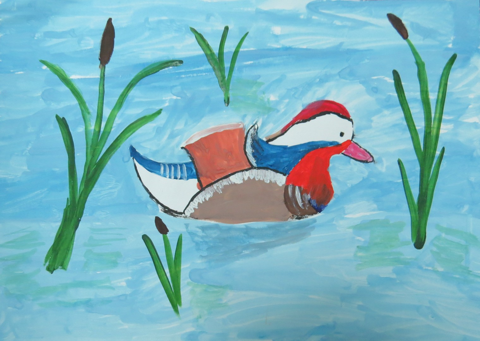 Детский рисунок - Мандаринка