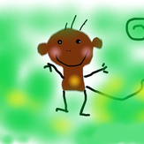 Рисунок "Обезьянка" на конкурс "Конкурс творческого рисунка “Свободная тема-2021”"