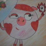 Рисунок "Нюшка хрюшка" на конкурс "Конкурс детского рисунка “Таинственный космос - 2018”"