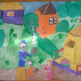 Рисунок "Поздравляем дедушку" на конкурс "Конкурс детского рисунка "Поздравление мужчинам - 2018""