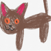 Рисунок "Коричневый котик"