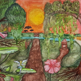 Рисунок "Летнее  мгновенье" на конкурс "Конкурс творческого рисунка “Свободная тема-2021”"