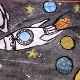 Рисунок "космос чудо" на конкурс "Конкурс детского рисунка по 6-й серии сериала Рисовашки "На Луну""