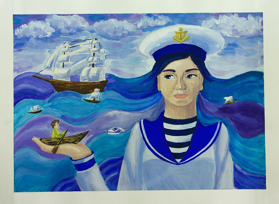 Детский рисунок - Морские воспоминания