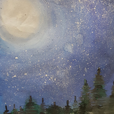 Рисунок "Первый снег в лесу" на конкурс "Конкурс детского рисунка “Новогодняя Открытка-2019”"