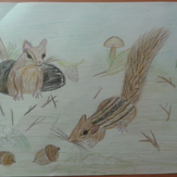 Рисунок "Осенние запасы" на конкурс "Конкурс рисунка "Осенний листопад 2017""