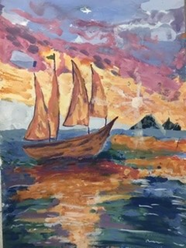 Детский рисунок - Алые Паруса