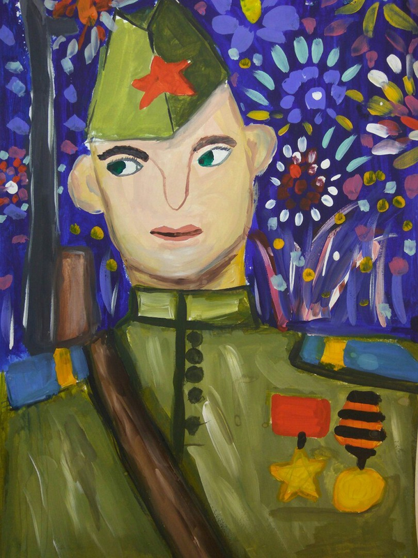 Детский рисунок - Война закончилась