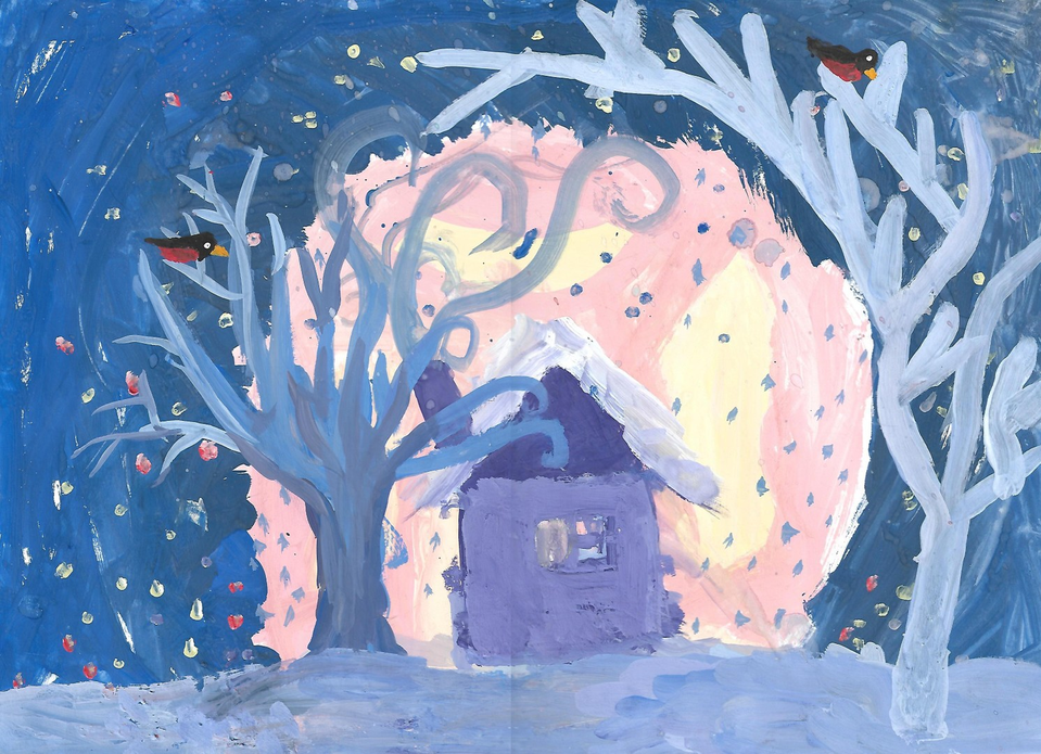 Детский рисунок - Зима