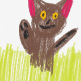 Рисунок "Кот в траве"