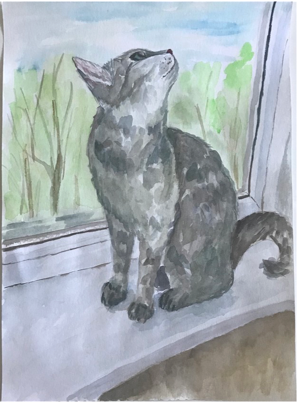Детский рисунок - Мой кот