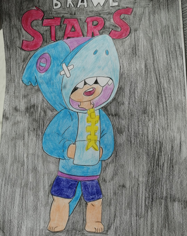 Детский рисунок - Герой Brawl Stars