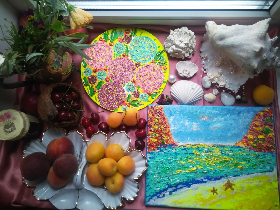 Детский рисунок - Тропический остров