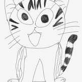 Рисунок "Полосатый котенок"