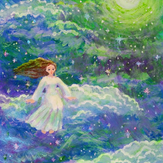 Рисунок "Прогулка во сне по ночному небу" на конкурс "Конкурс детского рисунка "Рисовашки - 1-5 серии""