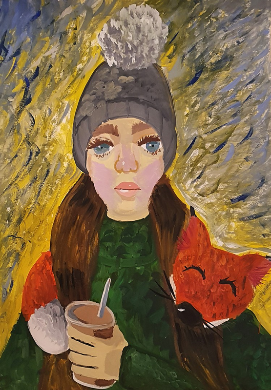 Детский рисунок - Автопортрет