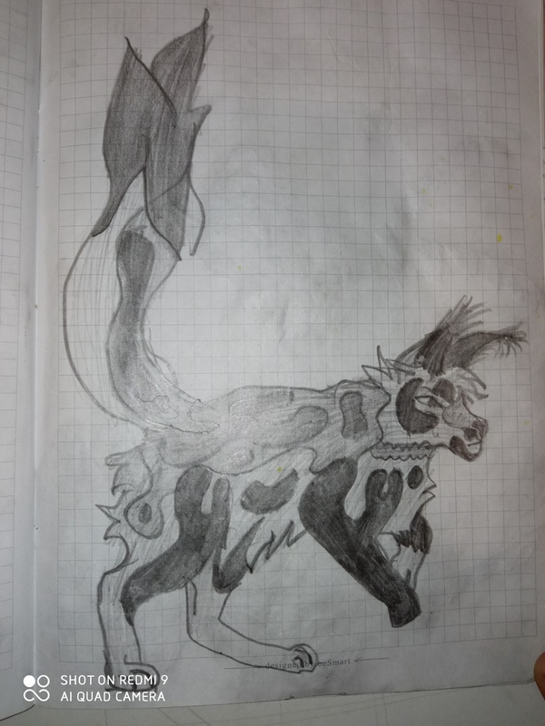 Детский рисунок - Кошка 2