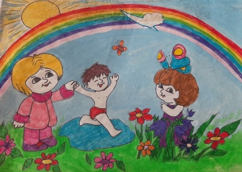 Детский рисунок - Лето