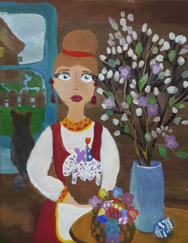 Детский рисунок - Пасха