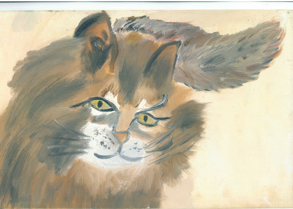 Детский рисунок - Котик