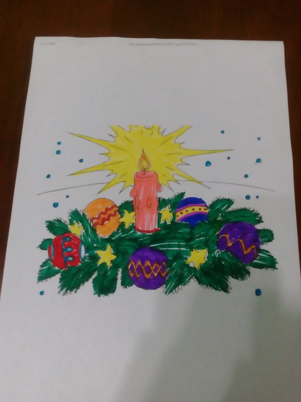 Детский рисунок - Новый год