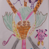 Рисунок "Монстряки" на конкурс "Конкурс детского рисунка “Невероятные животные - 2018”"